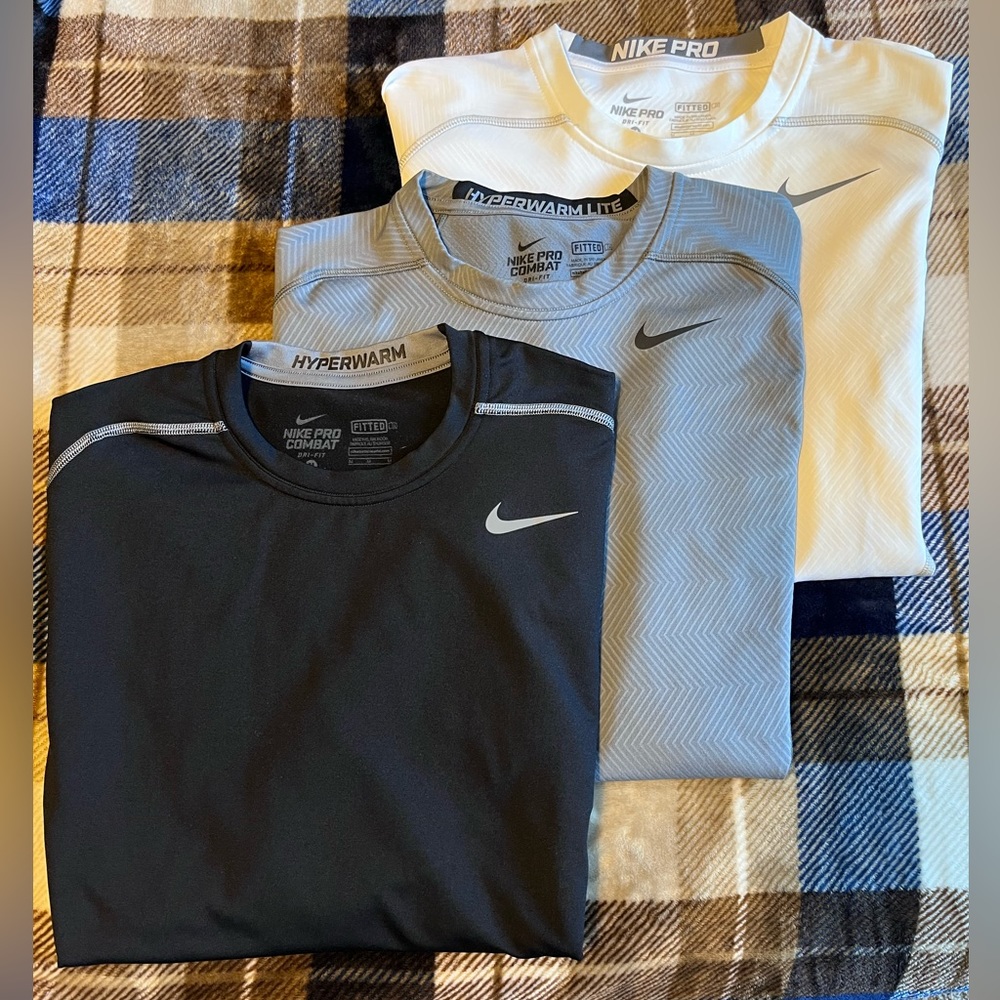 3 Nike Pro shirts